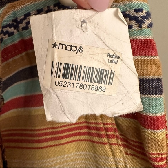 3RD & ARMY Southwest Stripe Drawstring Shorts Men’s Size 34 Boho Festival Style - Picture 9 of 16